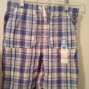 Lightning Bug boys blue plaid shorts SZ 8 NWT.